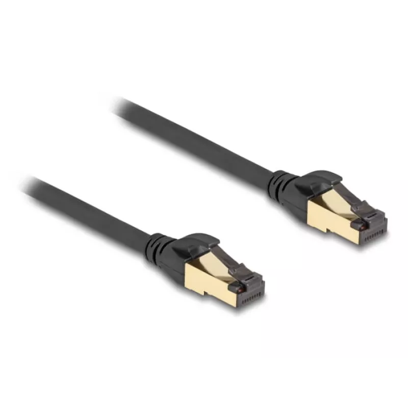 Cabo de rede DeLOCK RJ45 Cat.6A ficha para ficha S/FTP 0,3 m preto