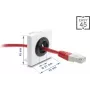 Delock 91074 Easy 45 passa-cabos, redondo, branco/preto