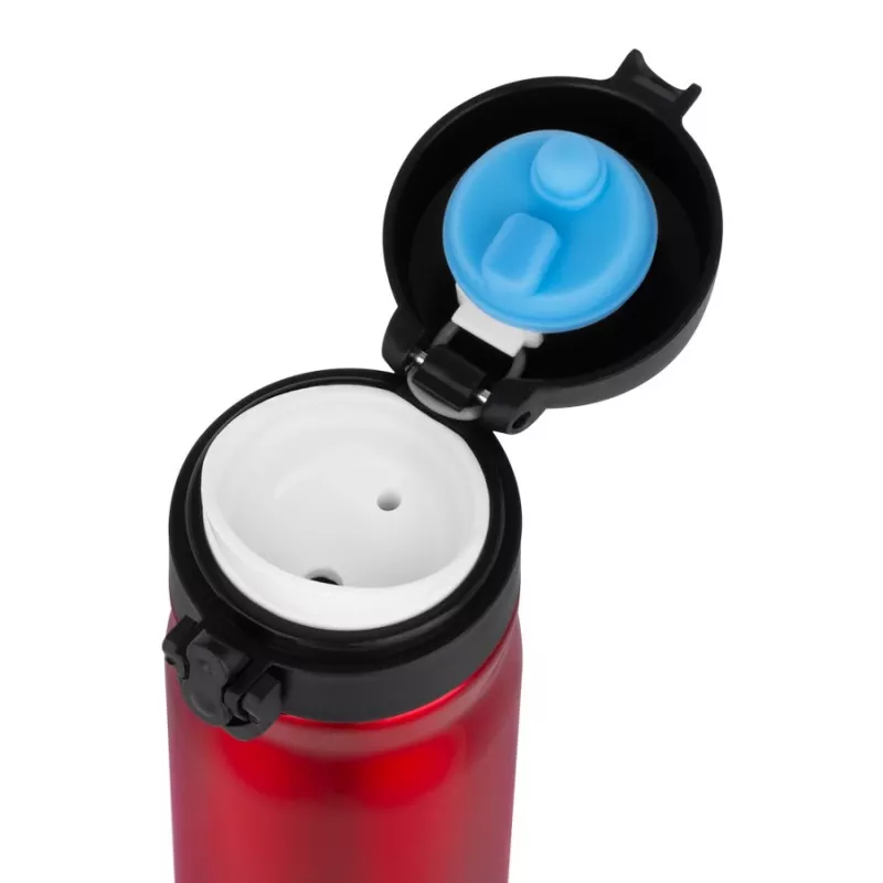 Garrafa térmica NOVEEN TB825 400 ml – recipiente de aço inoxidável isolado, vermelho
