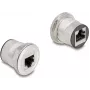 DeLOCK 88190 tomada 2 x RJ-45 preto prateado