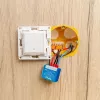 Relé inteligente Shelly Qubino Wave 1 Mini sem fios 110–240V, 8A AC / 5A DC, 868,4 MHz, para interiores, azul