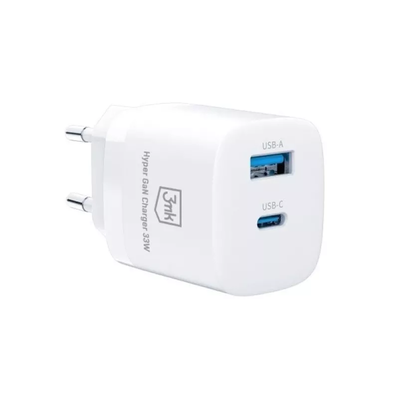 Carregador 33W GaN PD 1xUSB-A+1xUSB-A