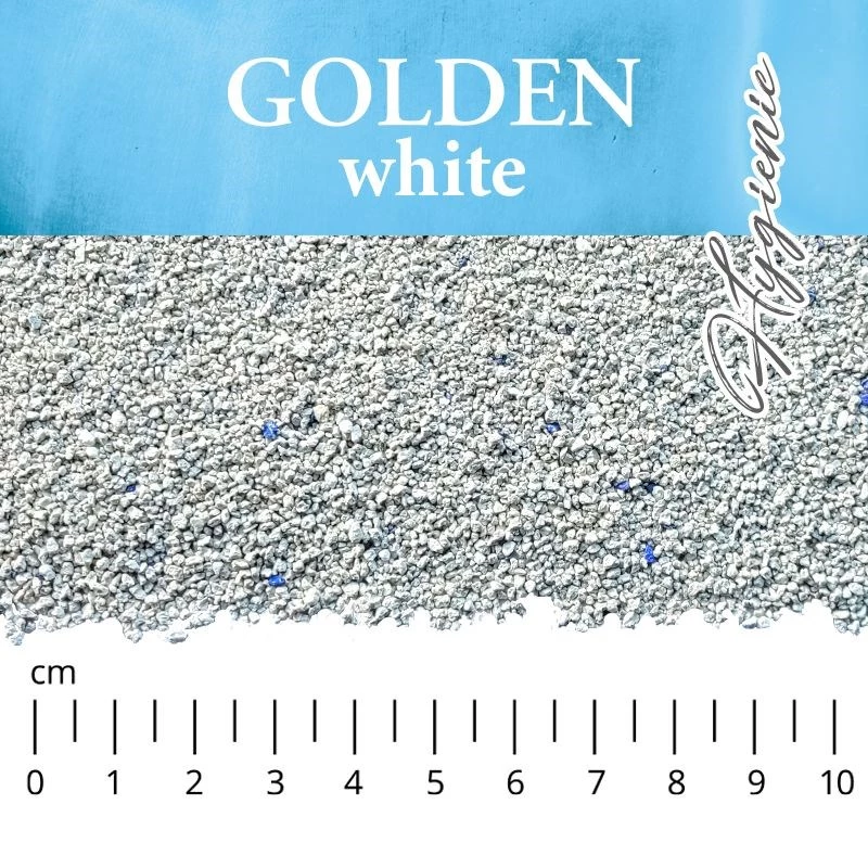 Areia para gatos Golden Grey 14 kg bentonite aglomerante, aroma de lavanda, sem pó, não aderente