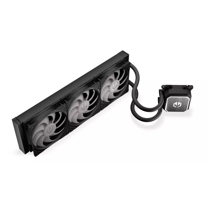 Endorfy Navis F360 ARGB EY3B006 refrigeração líquida AIO para CPU, radiador de 360 mm, 3 ventoinhas de 120 mm, 250–1800 RPM, LGA 1700/AM5/AM4, preto