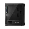 Caixa LOGIC CONCEPT Portos ARGB ATX Mid-Tower, preto
