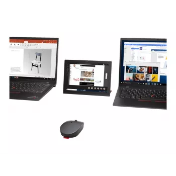 Rato Lenovo Go Multi-Device escritório ambidestro RF Wireless + Bluetooth ótico 2400 DPI