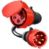 Adaptador para Gemini flex 22 kW CEE vermelho trifásico 32A > CEE vermelho 16A preto 30cm