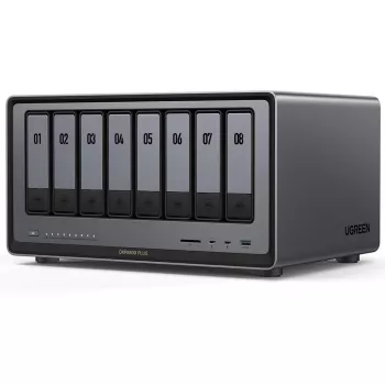 UGREEN NASync DXP8800 Plus NAS 8 baías 0/8 SATA + 0/2 M.2 SSD, 2x 10GbE, 8GB RAM