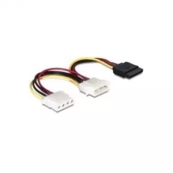 Cabo de alimentação SATA HDD DeLOCK 60103 2x 4-Pin macho/fêmea 0,165 m