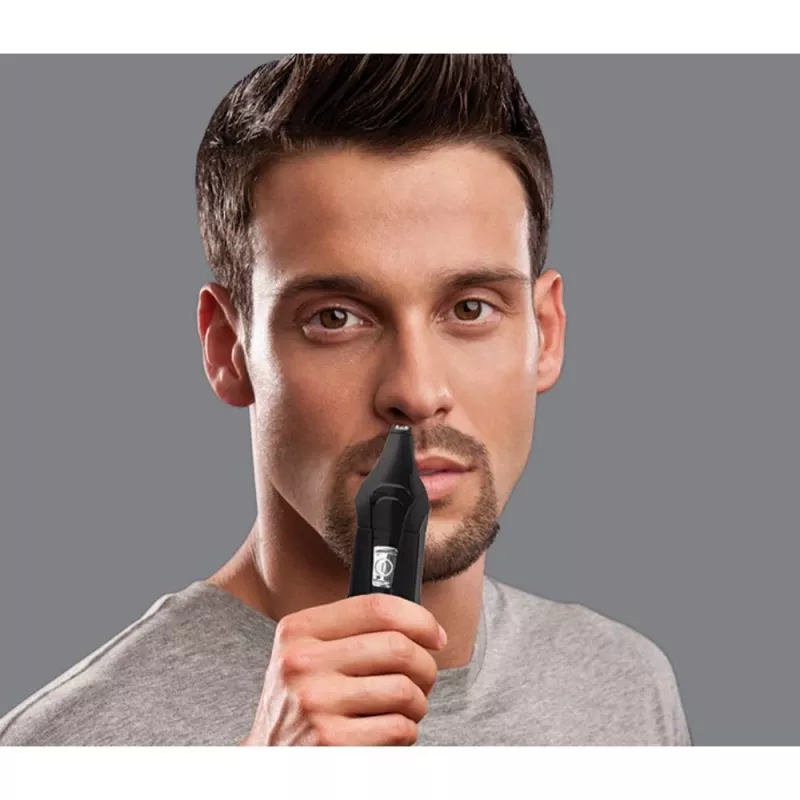 Remington PG6030 Edge kit de cuidado pessoal, lâminas com revestimento de titânio, 7 níveis de comprimento, bateria, para barba/cabeça/nariz/orelhas, preto