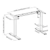 Secretária elétrica de motor único Ergo Office, para posição de pé, máx. 80 kg, altura máx. 1160 mm, ER-443