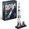 Puzzle 3D cubicfun modelo de foguetão Apollo Saturn — kit de montagem educativa à escala
