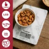 Balança de cozinha Beper P102BIL004 - digital, 5 kg, 1 g, mármore branco