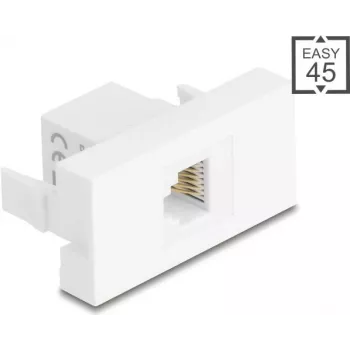 Módulo conector fêmea RJ12 DELOCK 6P6C UTP Branco 90898