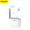 Auscultadores Awei T28 TWS com base de carregamento branco