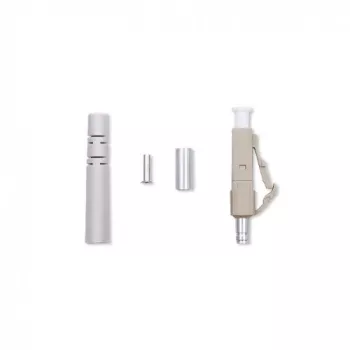 Conector de fibra ótica Qoltec 54450 LC Multimodo Bege Prateado