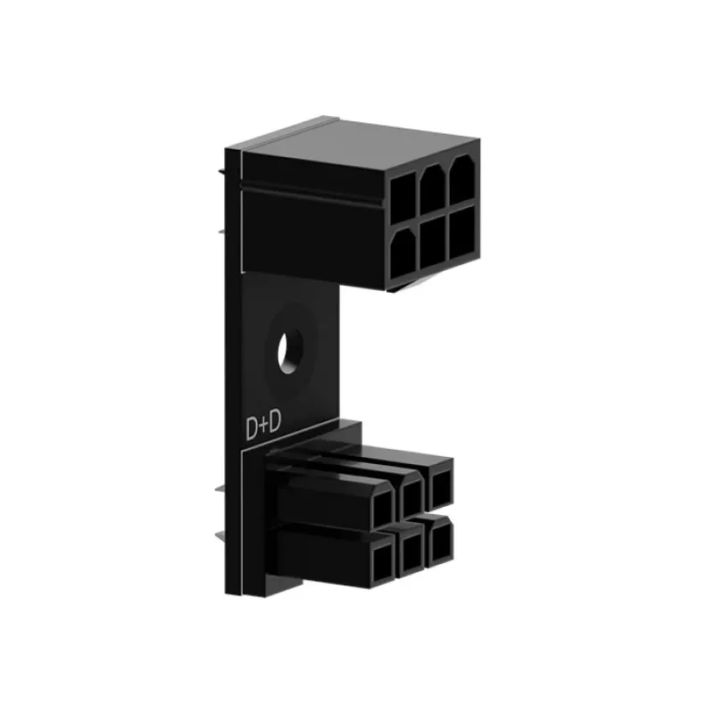 Adaptador PCIe 180° de 6 pinos D+D Singularity SC-A-PCIE6-DD para GPU/conector de alimentação PCIe