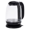 Mesko | Chaleira elétrica | MS 1302b | Elétrica | 2200 W | 1,7 L | Vidro | Base rotativa 360° | Preta