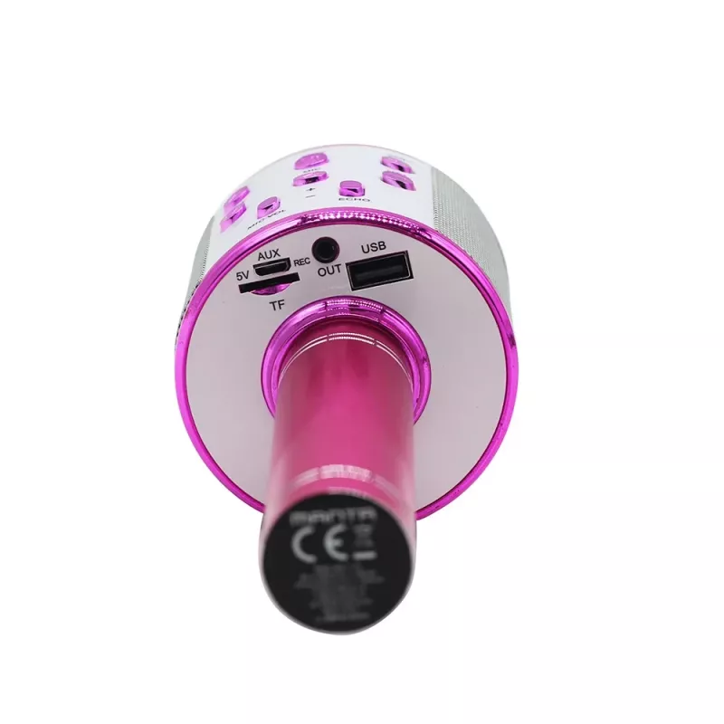 Microfone MANTA MIC11-PK Rosa — com fio 3,5 mm jack, auscultador leve