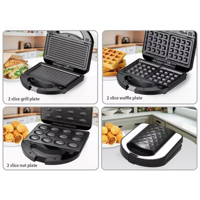 Torradeira e sanduicheira Maestro MR-709 3em1 750W – sanduicheira, placas de grelhar e de waffles, branca