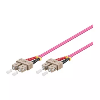 Cabo de rede de fibra ótica Duplex OM4 (Multimodo, 50/125) SC/SC, LSZH, polaridade reversível, 2m, Good Connections®