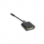 Adaptador de cabo de vídeo DELL 492-BBGX DVI Mini DisplayPort preto