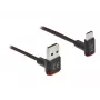Cabo USB DeLOCK EASY-USB 2.0 ficha Type-A para ficha Type-C angular 0,2 m preto