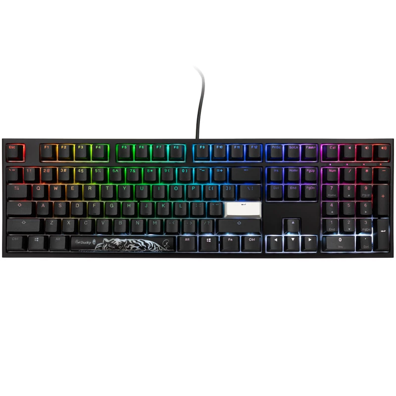 Teclado gaming Ducky One 2 RGB USB QWERTY preto mecânico com fio