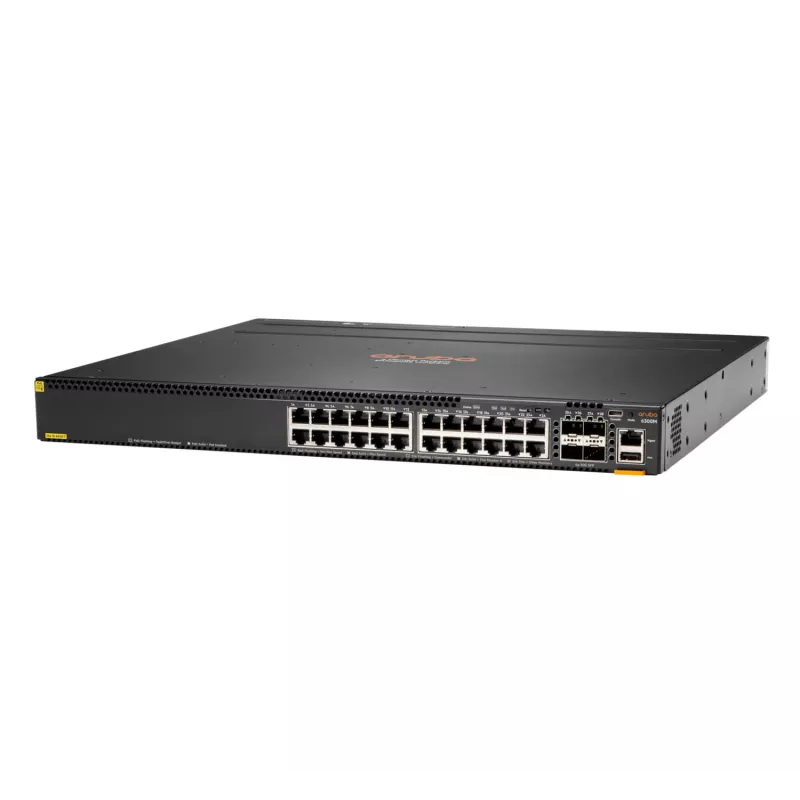 Switch gerido Aruba 6300M 24 portas 1GbE Classe 4 PoE e 4 portas SFP56