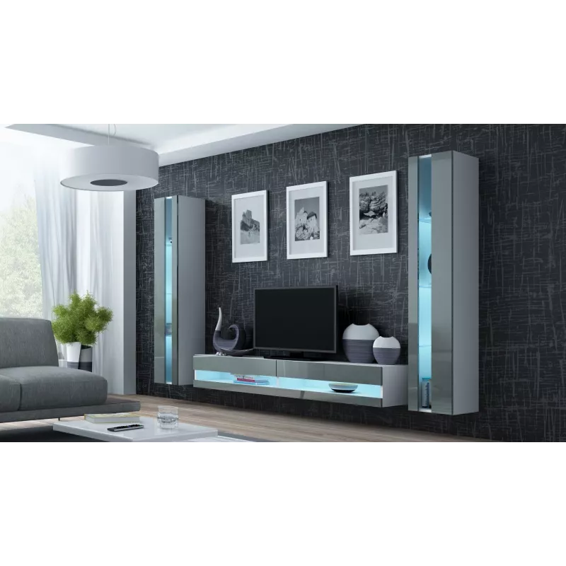 Suporte de TV Cama VIGO novo 30/180/40 branco/cinzento brilhante