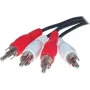 Cabo de áudio ShiverPeaks 40101-0.75 – 2 RCA para 2 RCA, 0,75 m