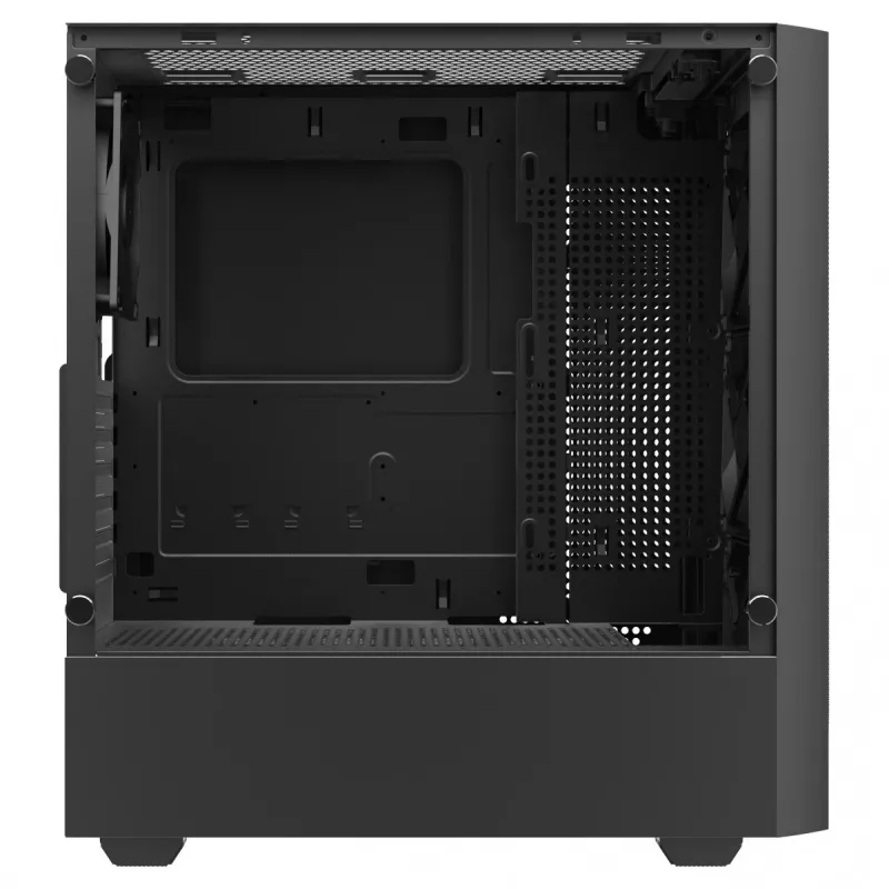 Caixa de PC SAVIO Noctis Flow — Cube Mini-ITX/Micro-ATX/ATX, 3x120 mm à frente, 1x120 mm atrás, 2x3,5 polegadas + 3x2,5 polegadas baías, vidro temperado