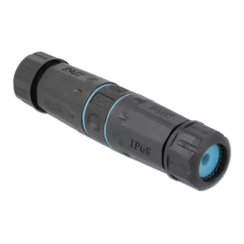 Cabo de rede DeLOCK 86693 RJ45 para RJ45 Cat.6A à prova de água preto