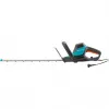 Corta-sebes elétrico Gardena ComfortCut 550/50, 50 cm, lâmina dupla, 2,7 cm, laranja, preto, azul, 2,6 m/s², 84 dB