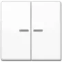 Mecanismo de interruptor de parede JUNG AS 591-5 KO5 WW para compatibilidade com LED, branco, IP44