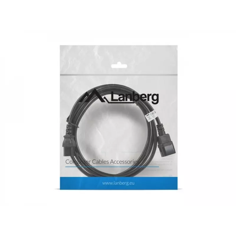 Cabo de alimentação Lanberg CA-C13E-11CC-0030-BK preto 3 m conector macho C13 conector macho C14 (CA-C13E-11CC-0030-BK)