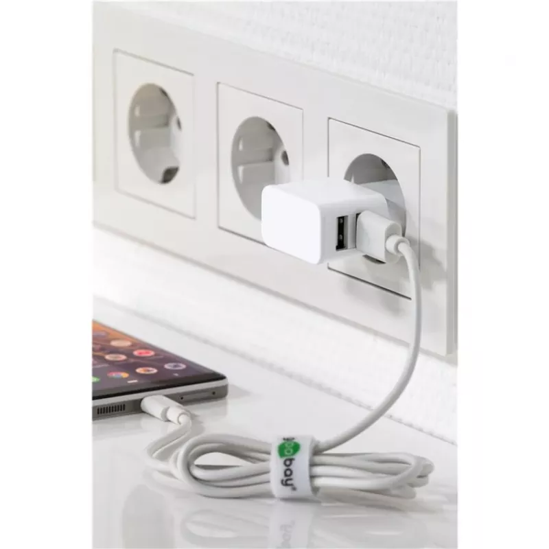 Goobay 44985 Cabo para Telemóvel Branco