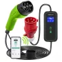 Carregador móvel para carro elétrico Qoltec ajustável 2em1 Type2 | 7kW | 230V | CEE 3 PIN | Wi-Fi | LCD | portátil | wallbox | 5m