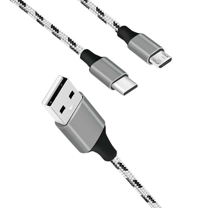 Cabo USB LogiLink CU0202 USB 2.0 1,2 m USB A USB C/Micro-USB A cinzento