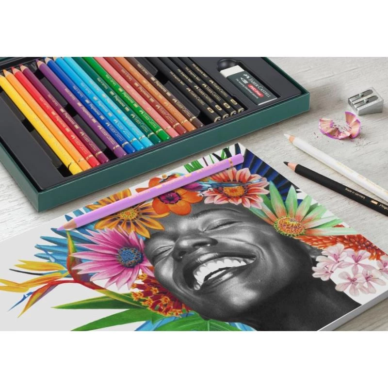 Canetas à base de óleo Faber-Castell Polychromos & Pitt Graphite Matt conjunto 48 unid. multicolor