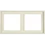 JUNG LS 982 W Moldura de cobertura 2 módulos marfim sem parafusos duroplástico 81x152 mm