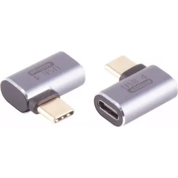 Adaptador USB-C ShiverPeaks 14-05035, USB 4.0, ficha angular 90°
