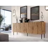 Cómoda JUNGLE 190x40.5x74.5 carvalho wotan + pernas pretas