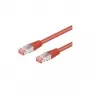 Cabo patch Wentronic Goobay CAT 6, S/FTP (PiMF), vermelho, 0,5 m - LSZH sem halogéneos, cobre (68277)