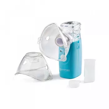 Inalador de vapor HI-TECH MEDICAL ORO-MESH a pilhas azul branco