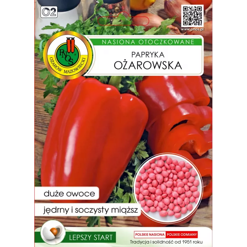 PNOS pimento Ozarowska sementes revestidas, embalagem de 50