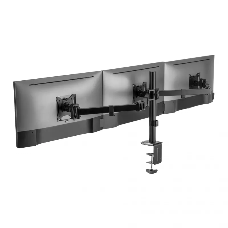 Suporte para monitor SBOX LCD-352/3-2 para ecrãs de 13–27 polegadas, 3 braços, máx. 9 kg por braço, VESA 100x100