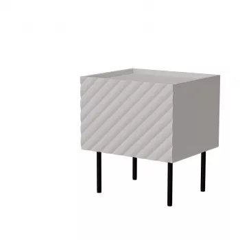 Mesa de cabeceira Cama LUCCA, cama meble, 47x40x52 cm, cashmere, MDF/aglomerado, conjunto de 2