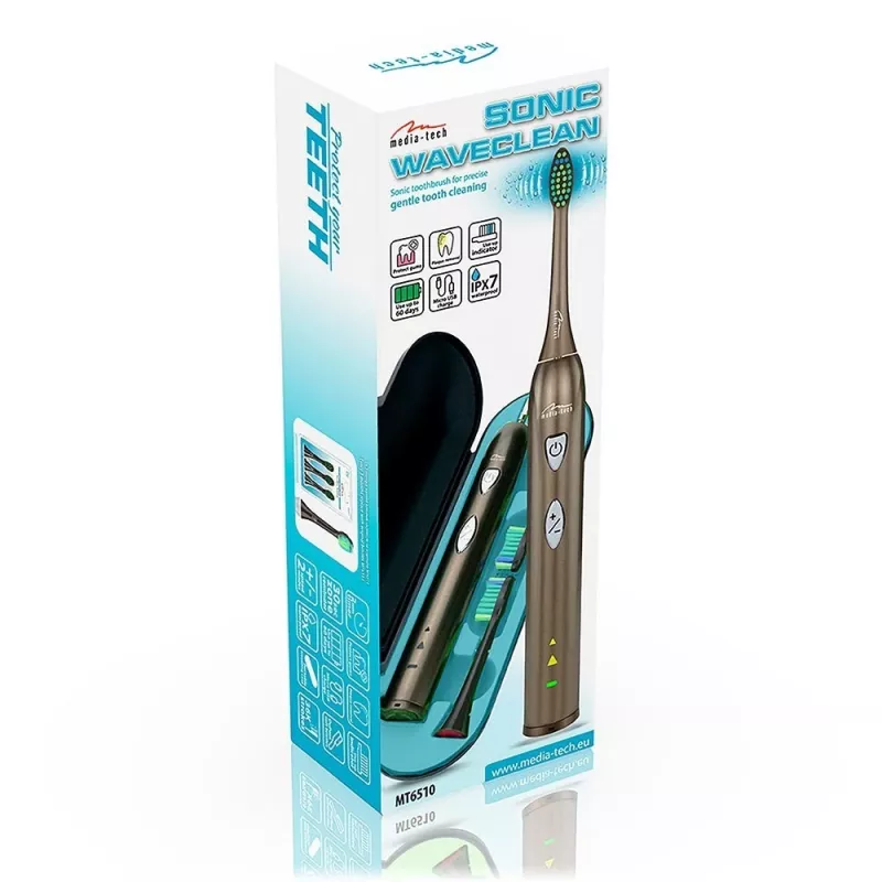 Escova de dentes Media-Tech SONIC WAVECLEAN adulto castanho