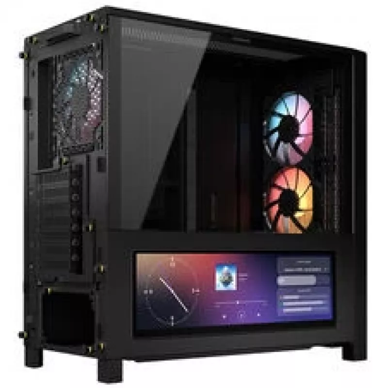 Caixa para PC Corsair FRAME 4000D LCD RS, Midi-Tower, ATX, ARGB, vidro temperado - preto